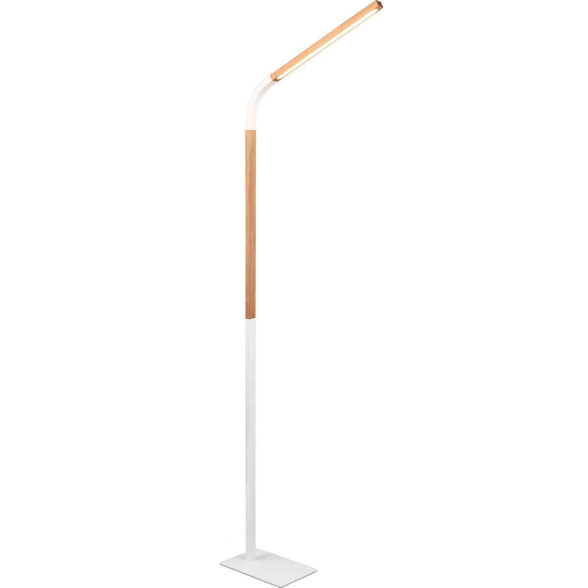 LED Lampadaire - Trion Rios - 11W - Blanc Chaud 3000K - Gradable - Blanc Mat - Métal