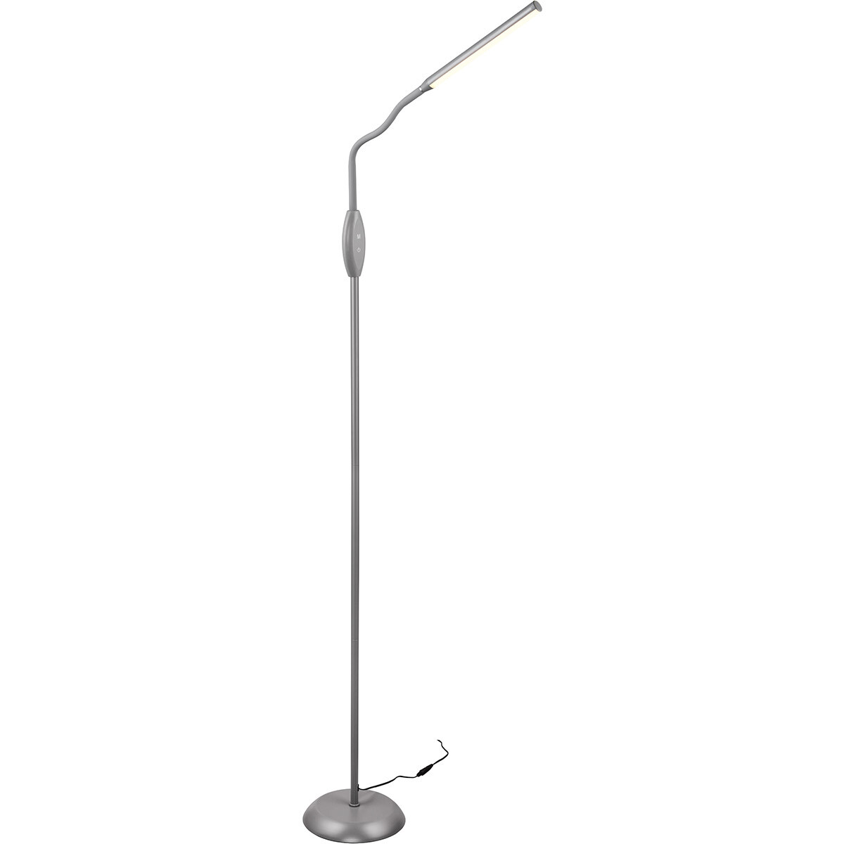 LED Lampadaire - Trion Root - 5W - Couleur Ajustable - Interrupteur Tactile - Gris - Plastique