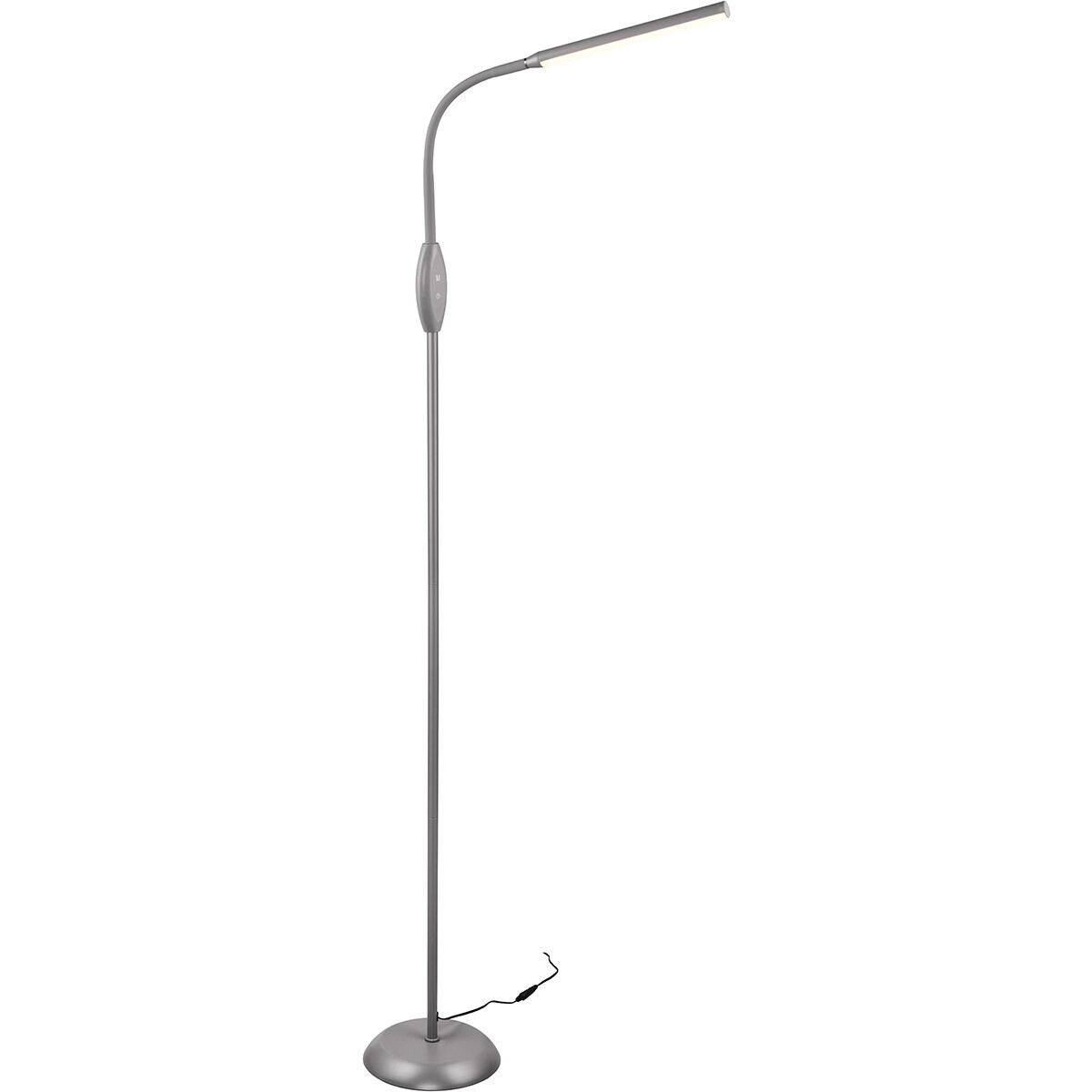 LED Lampadaire - Trion Root - 5W - Couleur Ajustable - Interrupteur Tactile - Gris - Plastique