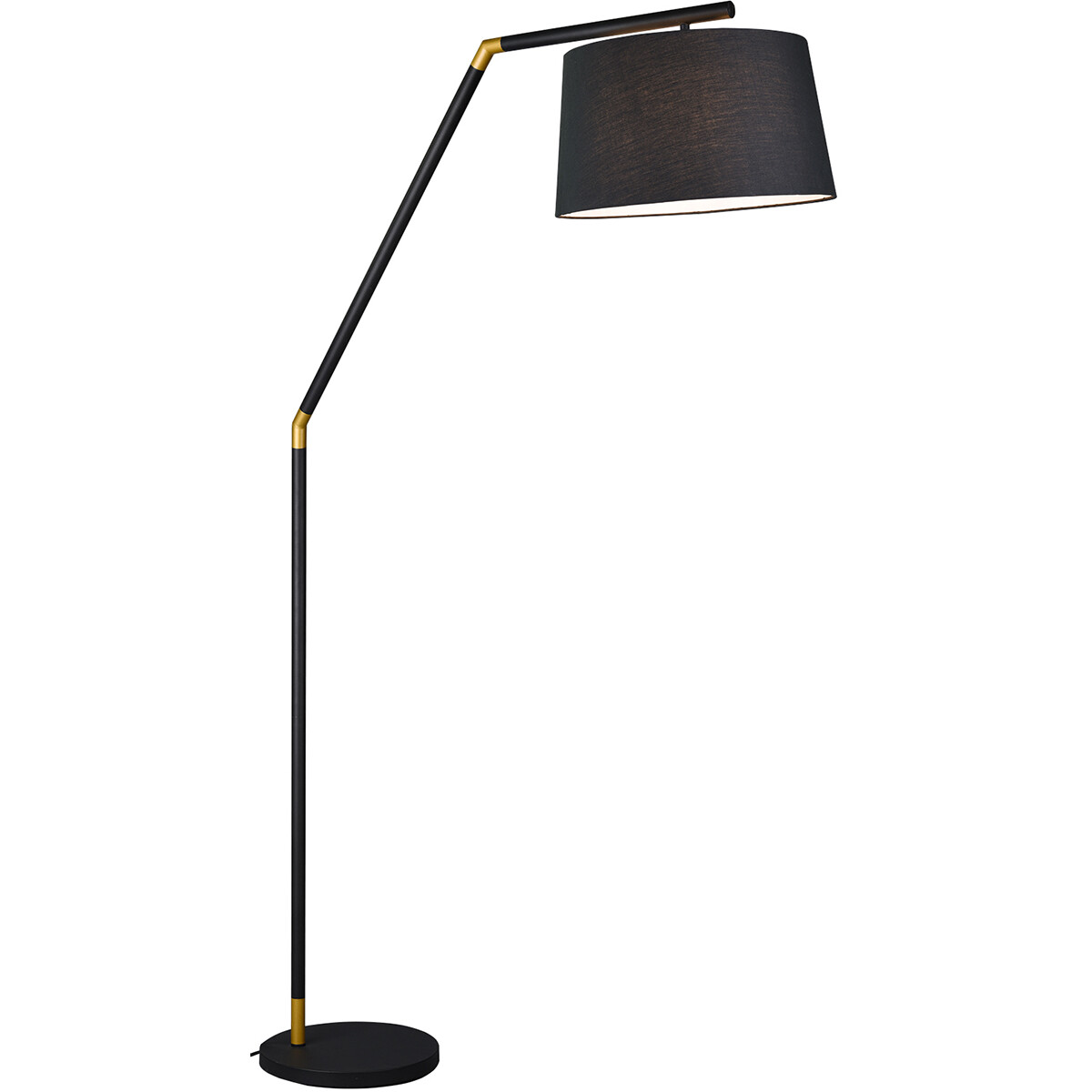 Lampadaire LED - Trion Tryca - Douille E27 - Rond - Mat Noir - Aluminium