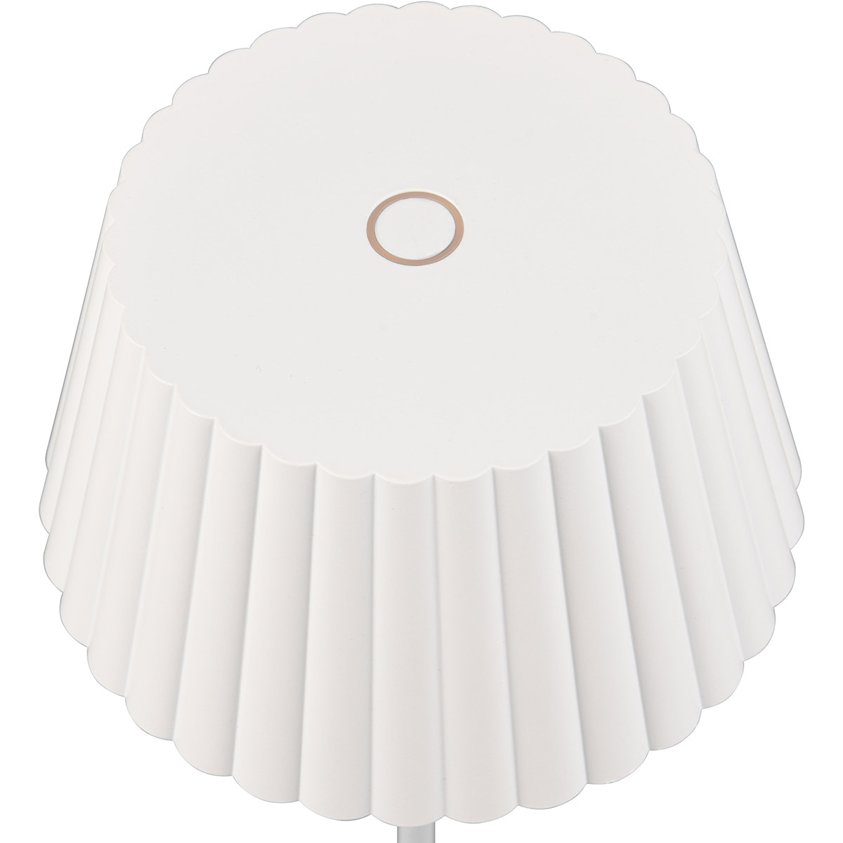 LED Lampadaire - Trion Uraz - 1.5W - Blanc Chaud 3000K - Étanche IP44 - USB Rechargeable - Rond - Blanc Mat - Métal