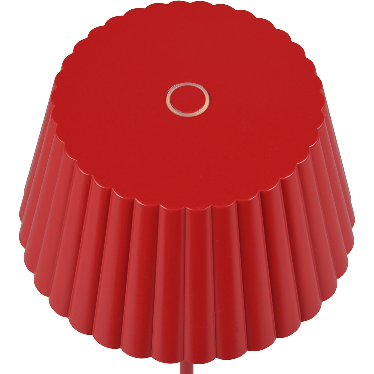 LED Lampadaire - Trion Uraz - 1.5W - Blanc Chaud 3000K - Étanche IP44 - USB Rechargeable - Rond - Rouge - Métal