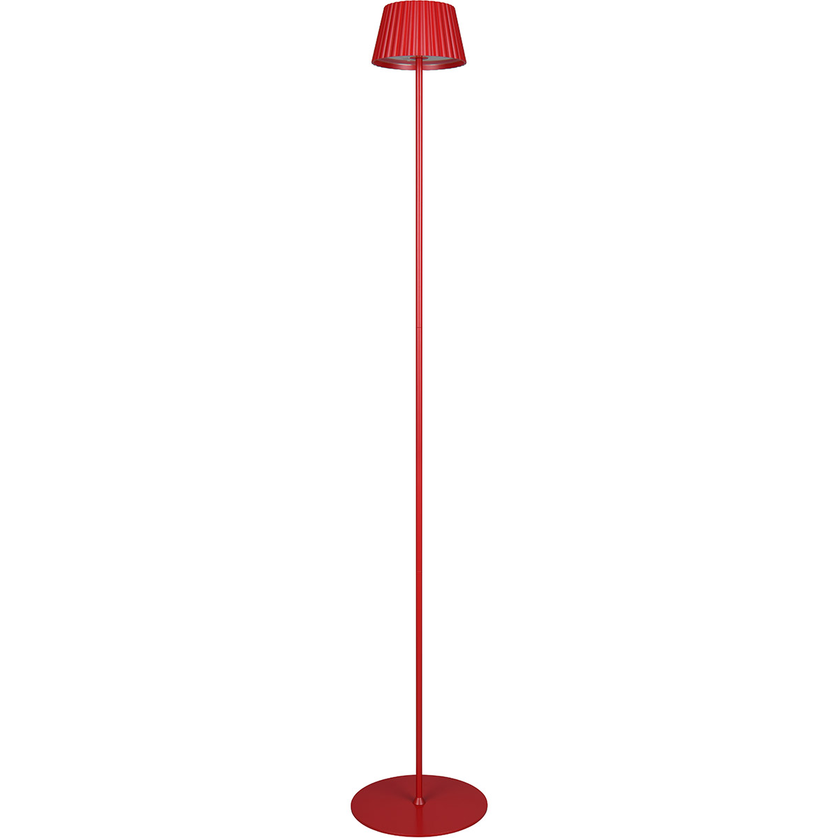 LED Lampadaire - Trion Uraz - 1.5W - Blanc Chaud 3000K - Étanche IP44 - USB Rechargeable - Rond - Rouge - Métal