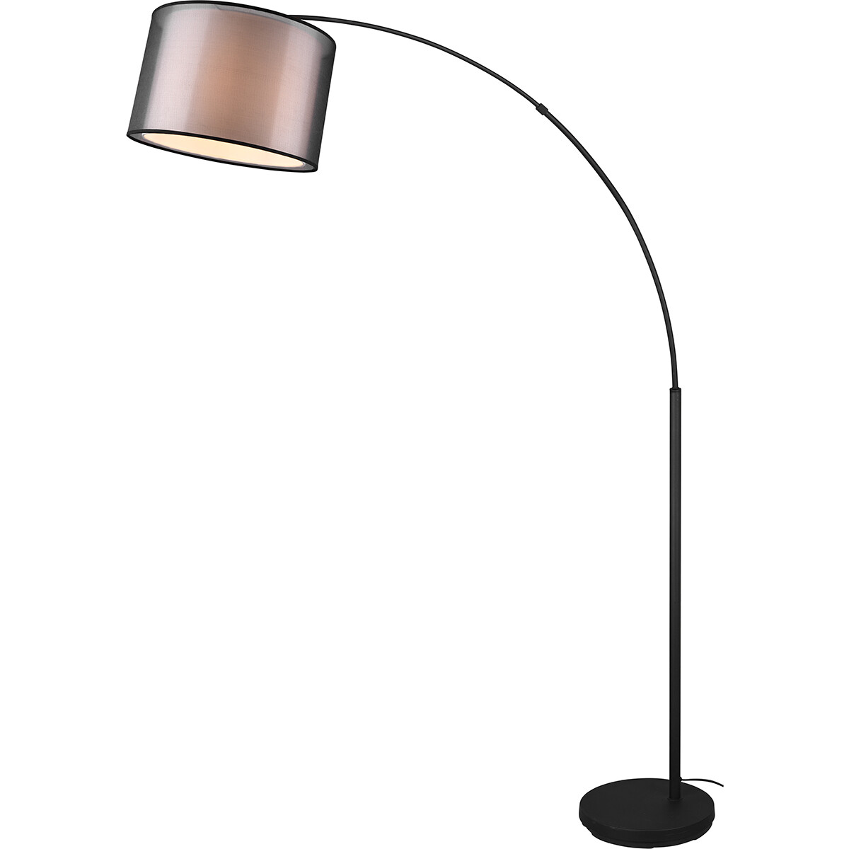 Lampadaire LED - Éclairage de sol - Trion Bidon - Douille E27 - 1-lumière - Rond - Mat Noir - Aluminium - Jusqu'à 10W