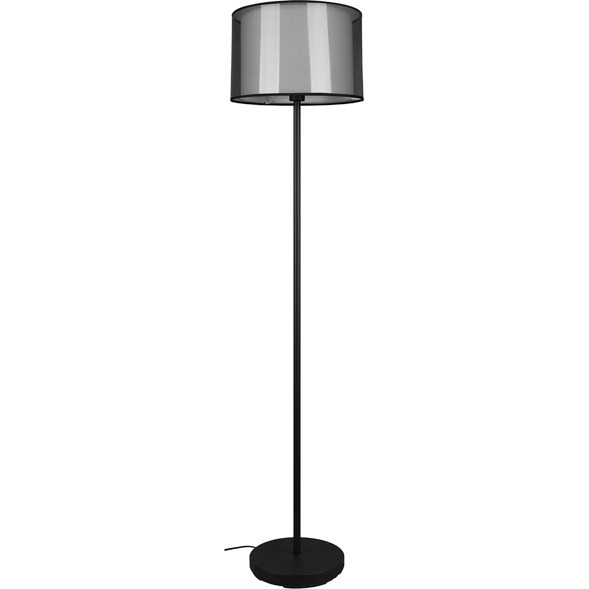 Lampadaire LED - Éclairage de sol - Trion Bidon - Douille E27 - 1-lumière - Rond - Mat Noir - Aluminium - Jusqu'à 40W