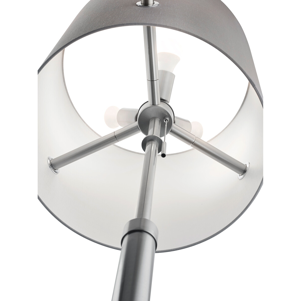 Lampadaire LED - Éclairage de sol - Trion Coleno - Douille E27 - Rond - Mat Nickel - Aluminium