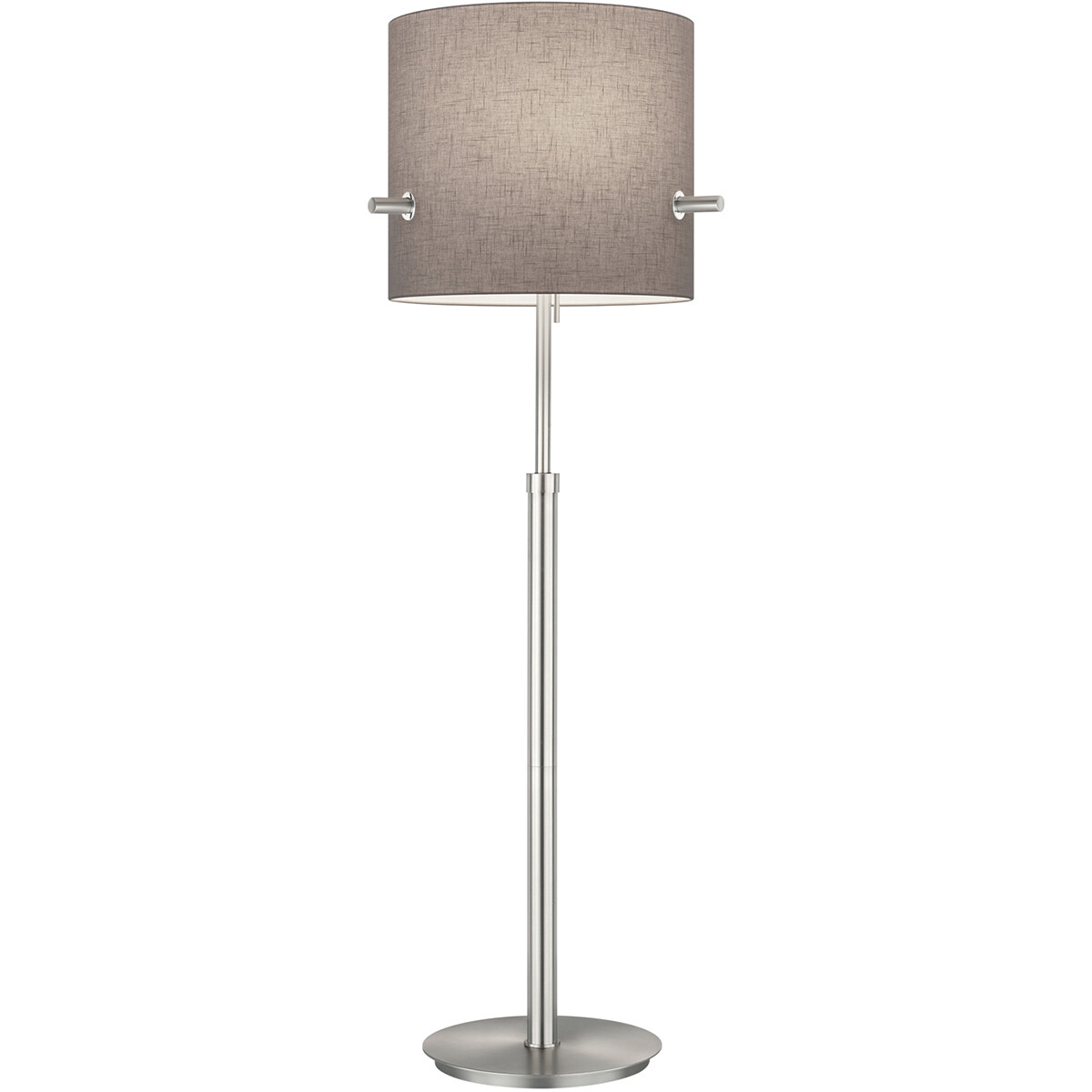 Lampadaire LED - Éclairage de sol - Trion Coleno - Douille E27 - Rond - Mat Nickel - Aluminium