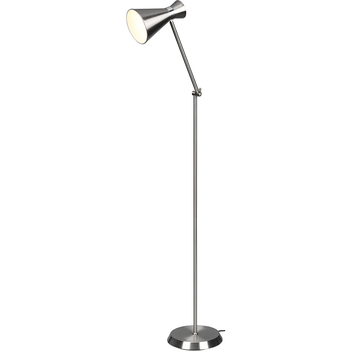 Lampadaire LED - Éclairage de sol - Trion Ewomi - Douille E27 - Rond - Mat Nickel - Aluminium