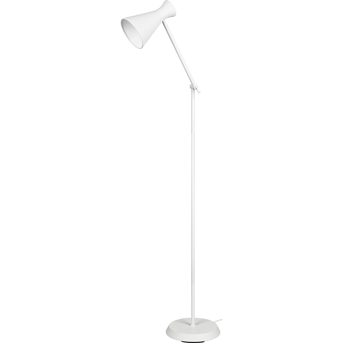 Lampadaire LED - Éclairage de sol - Trion Ewomi - Douille E27 - Rond - Mat Blanc - Aluminium