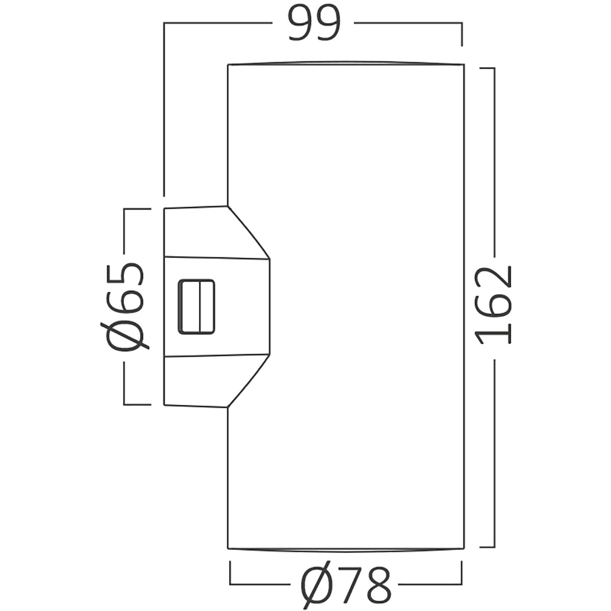 LED Applique Murale - Brinton Victa - Haut & Bas - 18W 1780lm - Blanc Chaud 3000K - Extérieur et Intérieur - Étanche IP65 - Rond - Anthracite