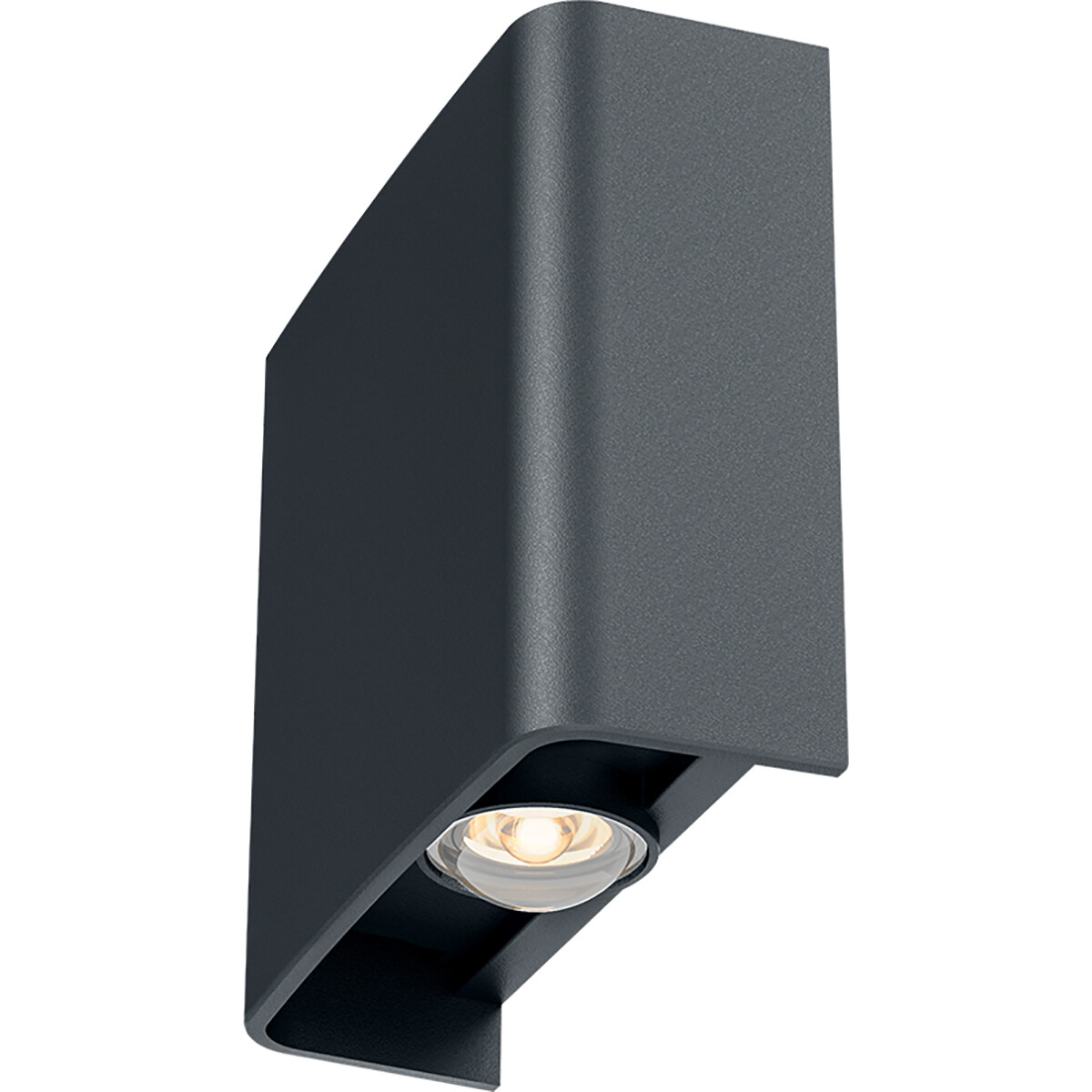 LED Applique Murale - Brinton Victo - Haut & Bas - 2W 180lm - Température de Lumière CCT Ajustable - Extérieur et Intérieur - Étanche IP65 - Rectangulaire - Anthracite