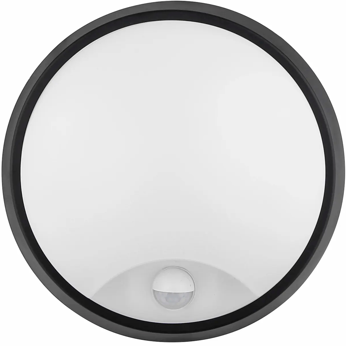 LED Applique Murale avec Capteur - Kozolux Sorta - 20W 1600lm - Température de Couleur Réglable 3en1 CCT - IP54 - Rond - Noir