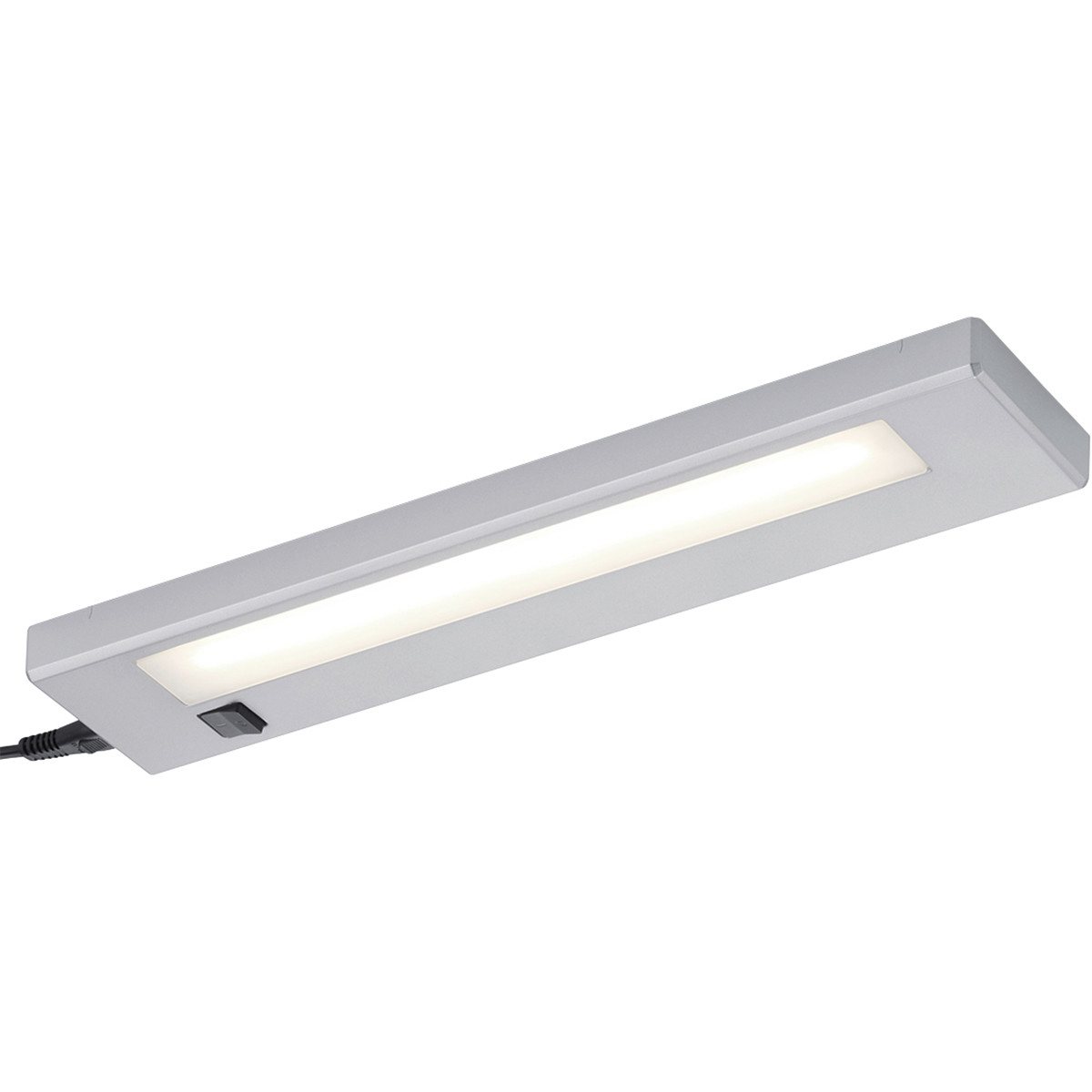 Éclairage sous placard de cuisine LED - Trion Alyna - 4W - Connectable - Blanc Chaud 3000K - Rectangle - Mat Titane