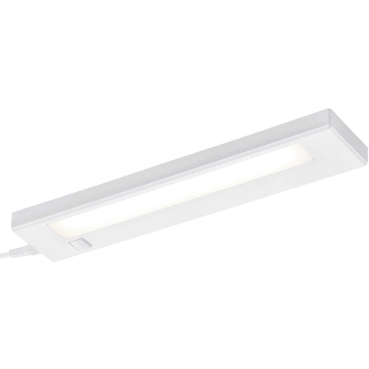 Éclairage sous placard de cuisine LED - Trion Alyna - 4W - Connectable - Blanc Chaud 3000K - Rectangle - Mat Blanc