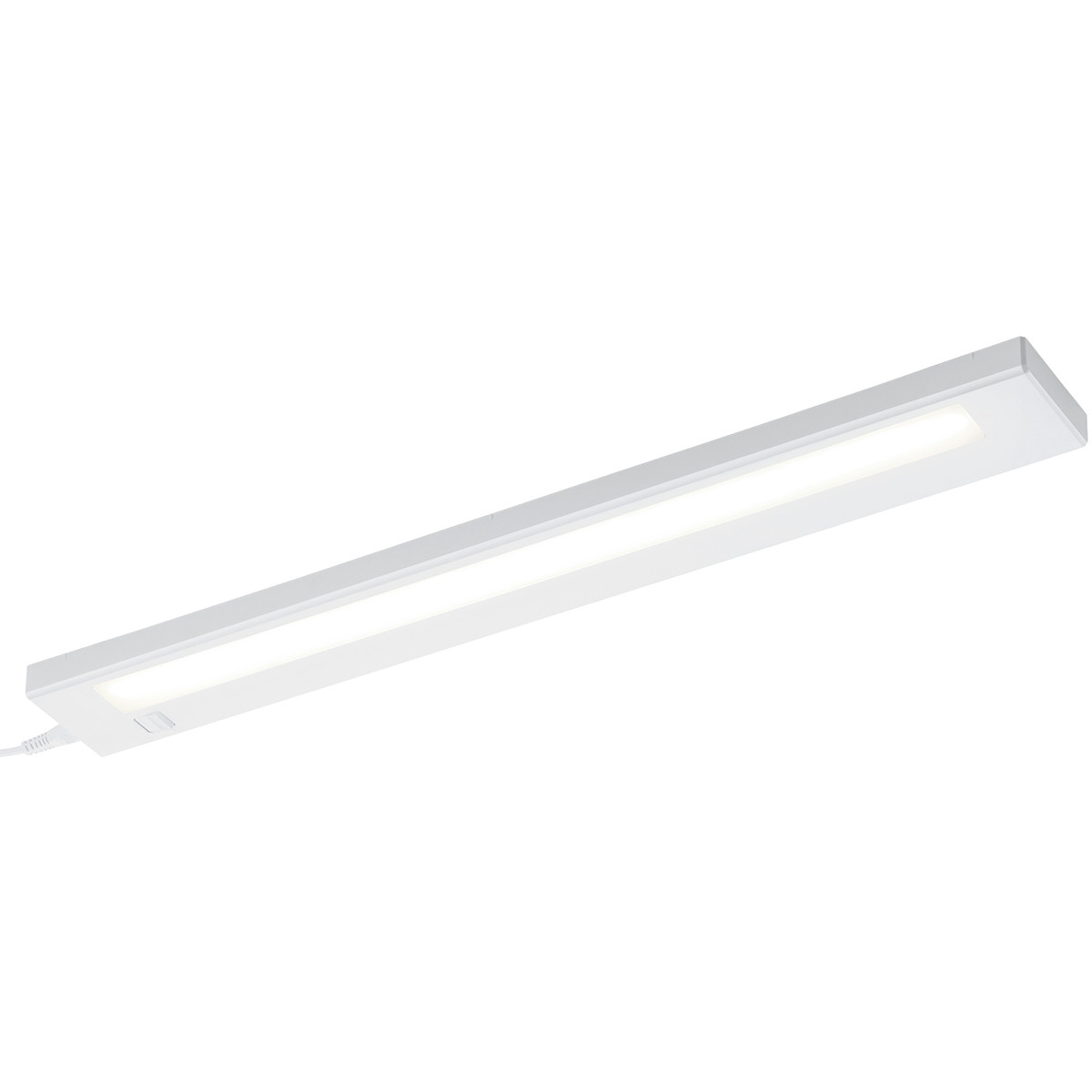 Éclairage sous placard de cuisine LED - Trion Alyna - 7W - Connectable - Blanc Chaud 3000K - Rectangle - Mat Blanc