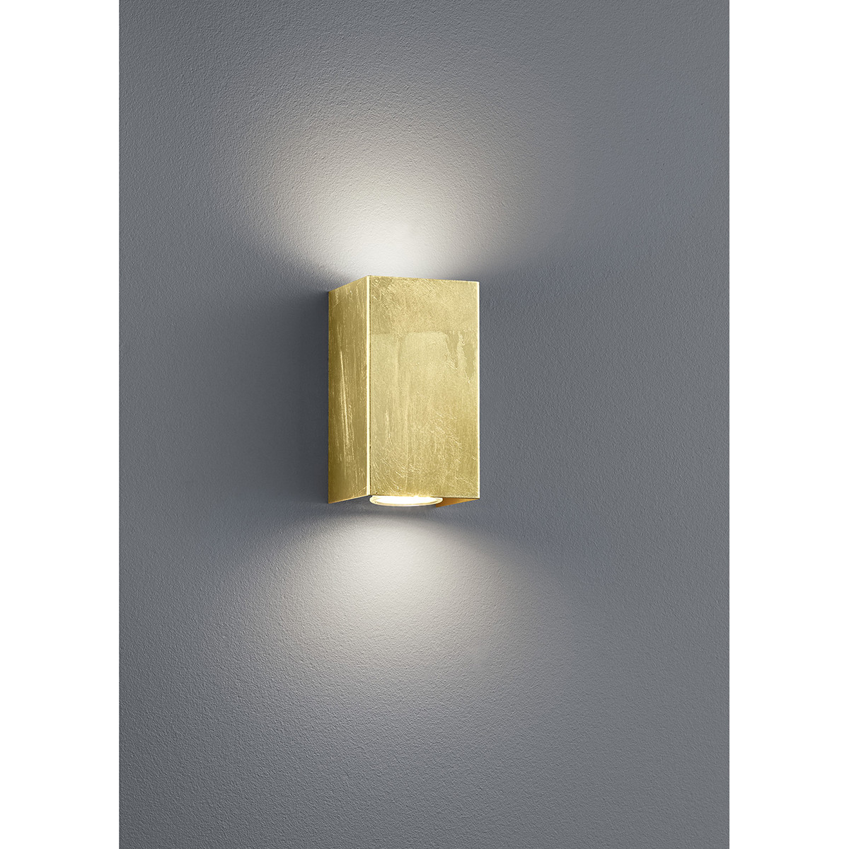 Applique Murale LED - Trion Clona - Douille GU10 - Rectangle - Mat Or - Aluminium