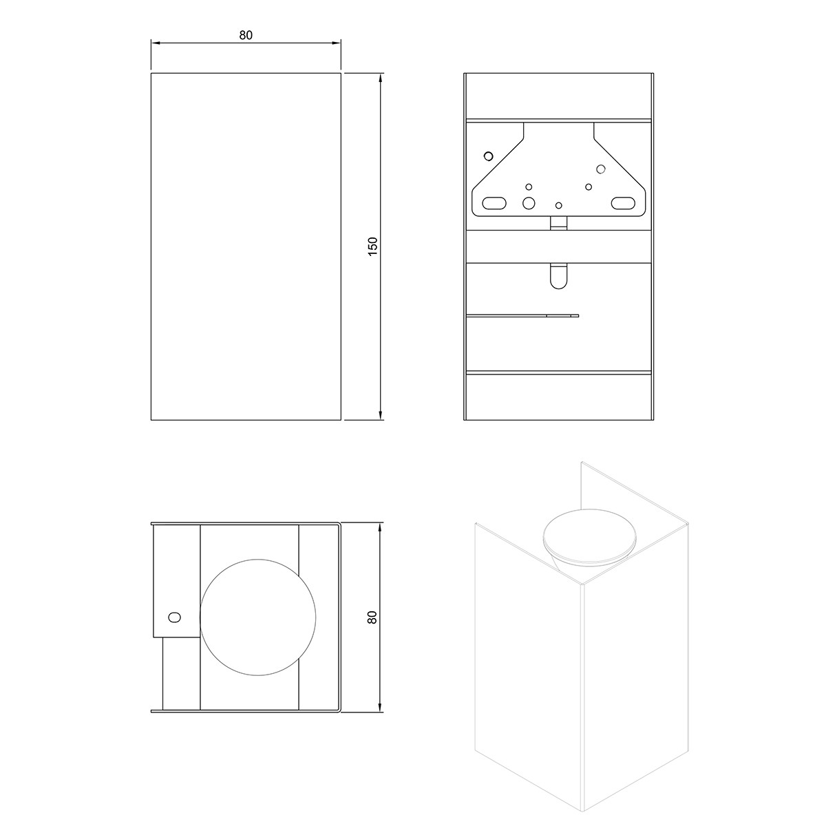 Applique Murale LED - Trion Clona - Douille GU10 - Rectangle - Mat Or - Aluminium