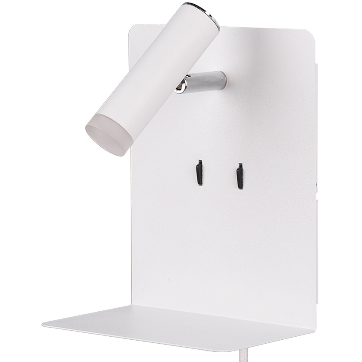 Applique Murale LED - Trion Elonant - 6W - Blanc Chaud 3000K - Fonction de chargement USB - Mat Blanc - Aluminium