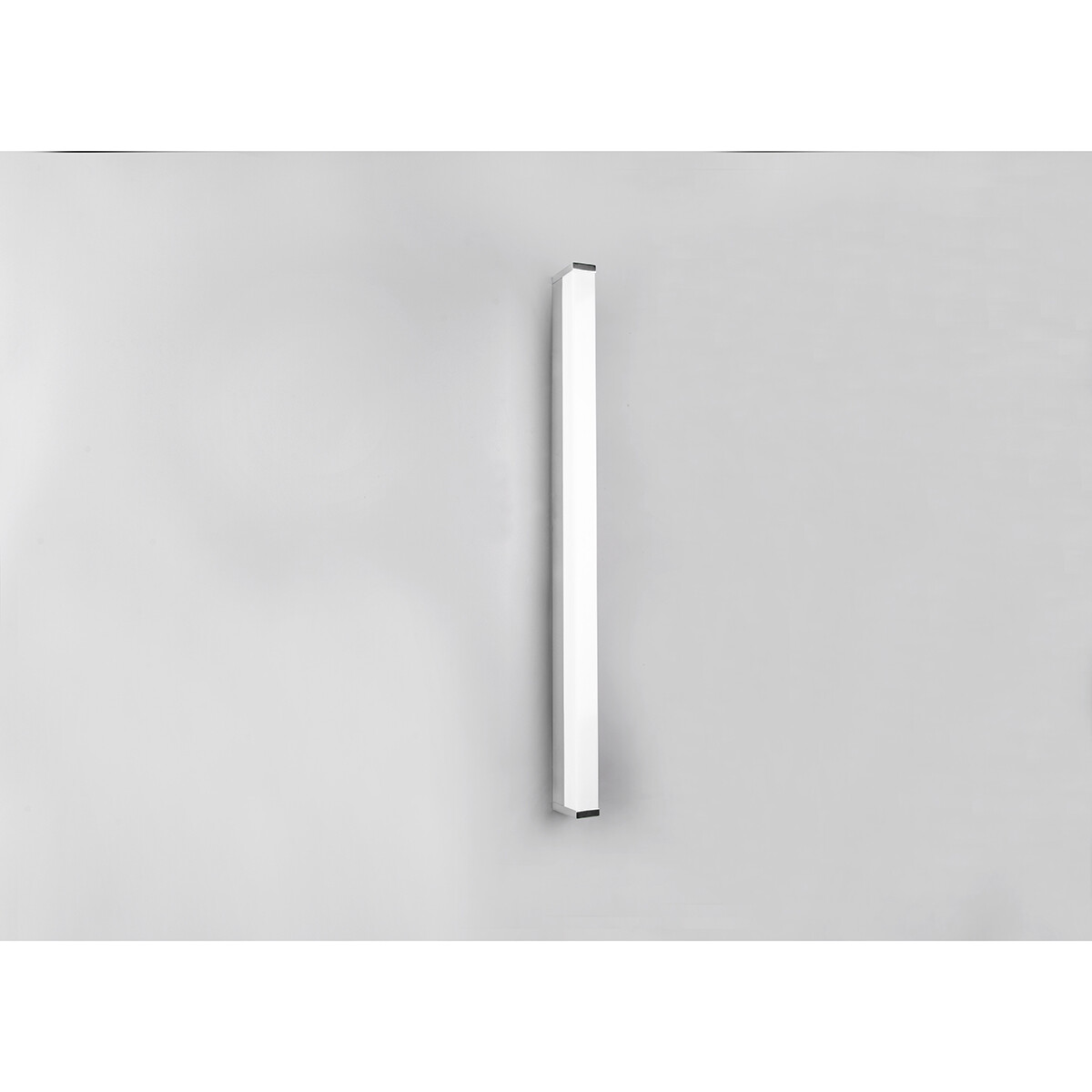 Applique Murale LED - Trion Fabian - 12W - Blanc Chaud 3000K - Étanche aux Éclaboussures IP44 - Rectangle - Mat Chrome - Aluminium