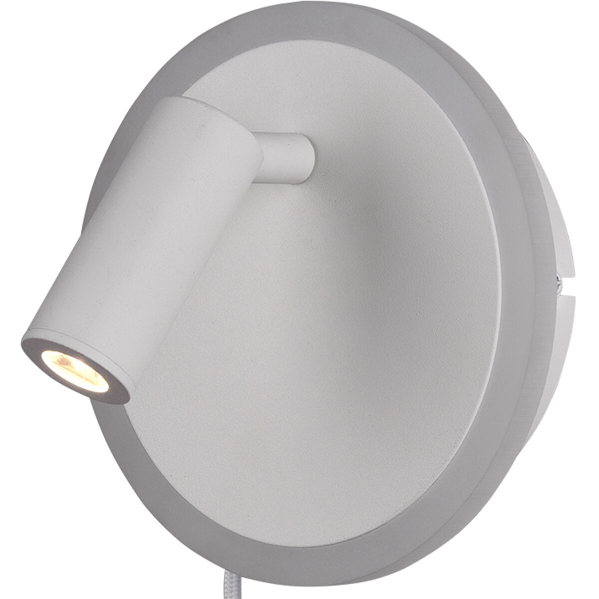 Applique Murale LED - Trion Jodan - 7W - Blanc Chaud 3000K - Rond - Mat Blanc - Aluminium