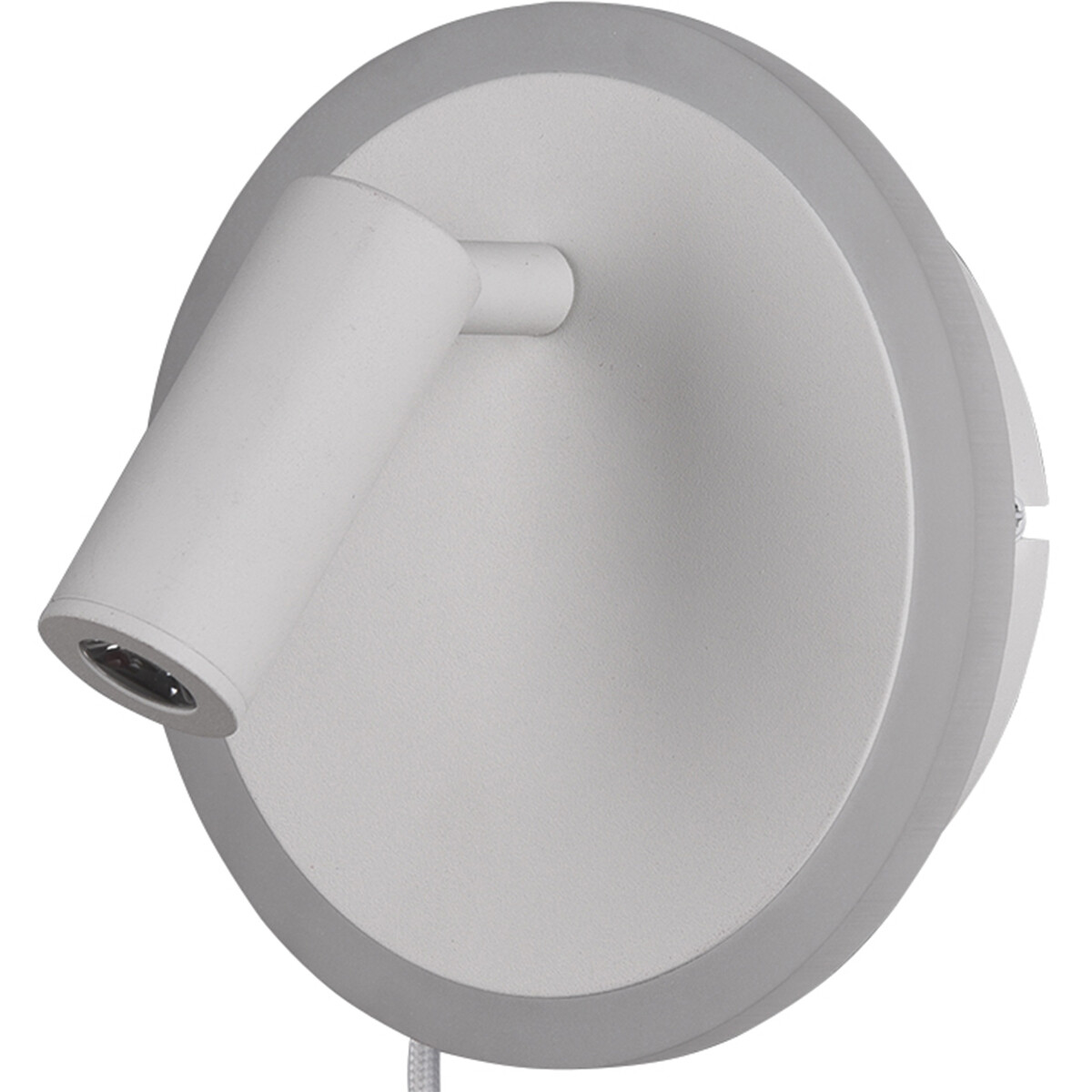 Applique Murale LED - Trion Jodan - 7W - Blanc Chaud 3000K - Rond - Mat Blanc - Aluminium