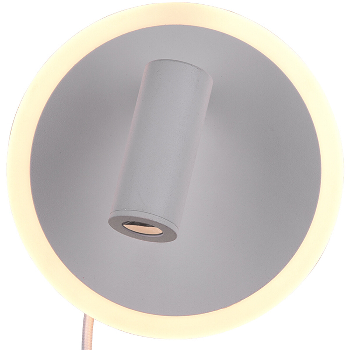 Applique Murale LED - Trion Jodan - 7W - Blanc Chaud 3000K - Rond - Mat Blanc - Aluminium