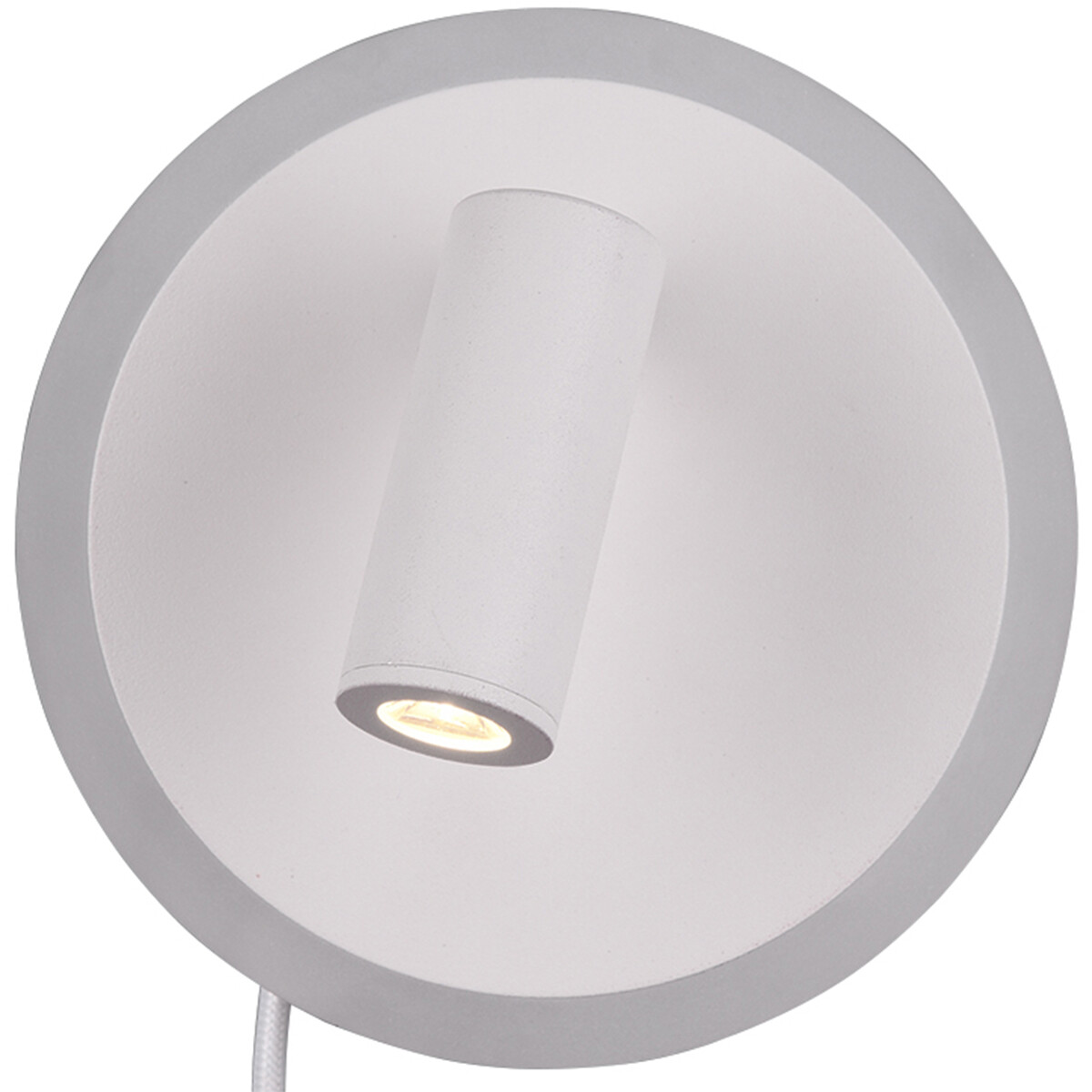 Applique Murale LED - Trion Jodan - 7W - Blanc Chaud 3000K - Rond - Mat Blanc - Aluminium