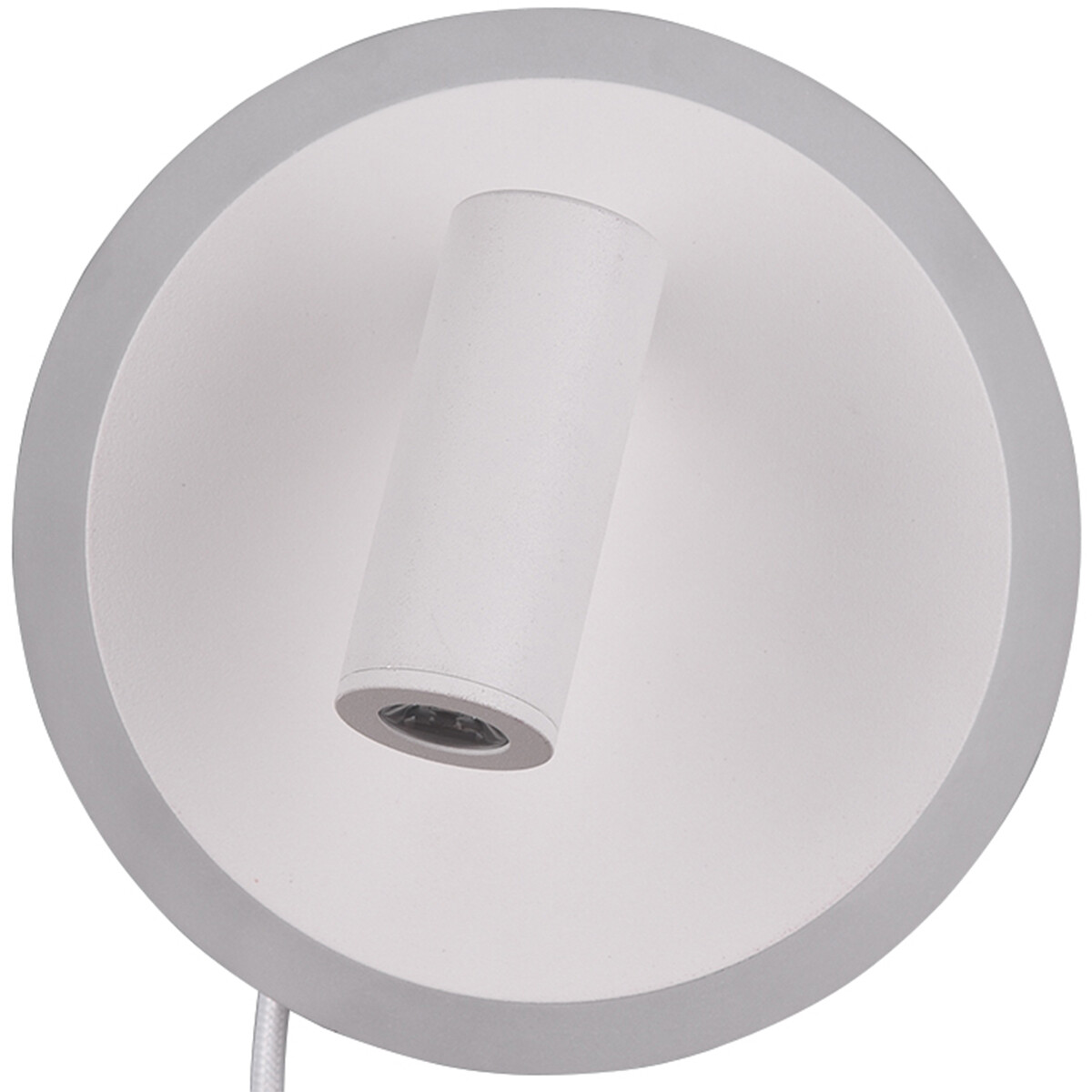 Applique Murale LED - Trion Jodan - 7W - Blanc Chaud 3000K - Rond - Mat Blanc - Aluminium