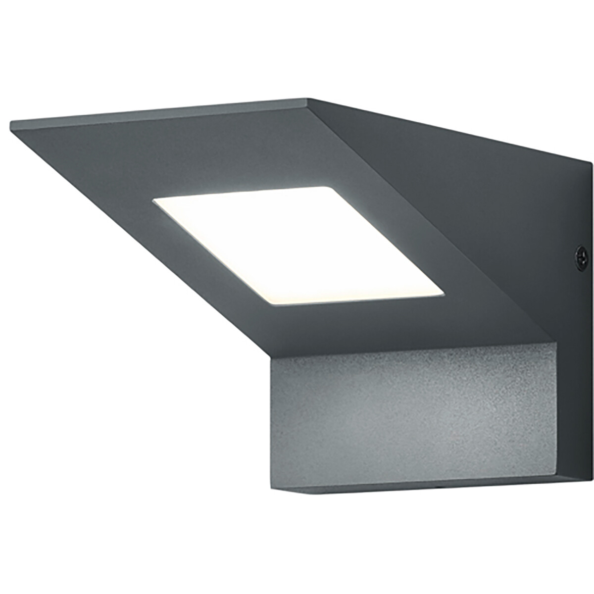 Éclairage de Jardin LED - Lumière Extérieure - Trion Nilsona - Mur - 8W - Blanc Chaud 3000K - Carré - Mat Anthracite - Aluminium