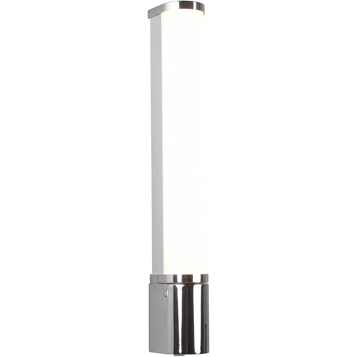 Applique Murale LED - Trion Pilana - 8W - Blanc Chaud 3000K - Étanche aux Éclaboussures IP44 - Rond - Chrome Brillant - Plastique