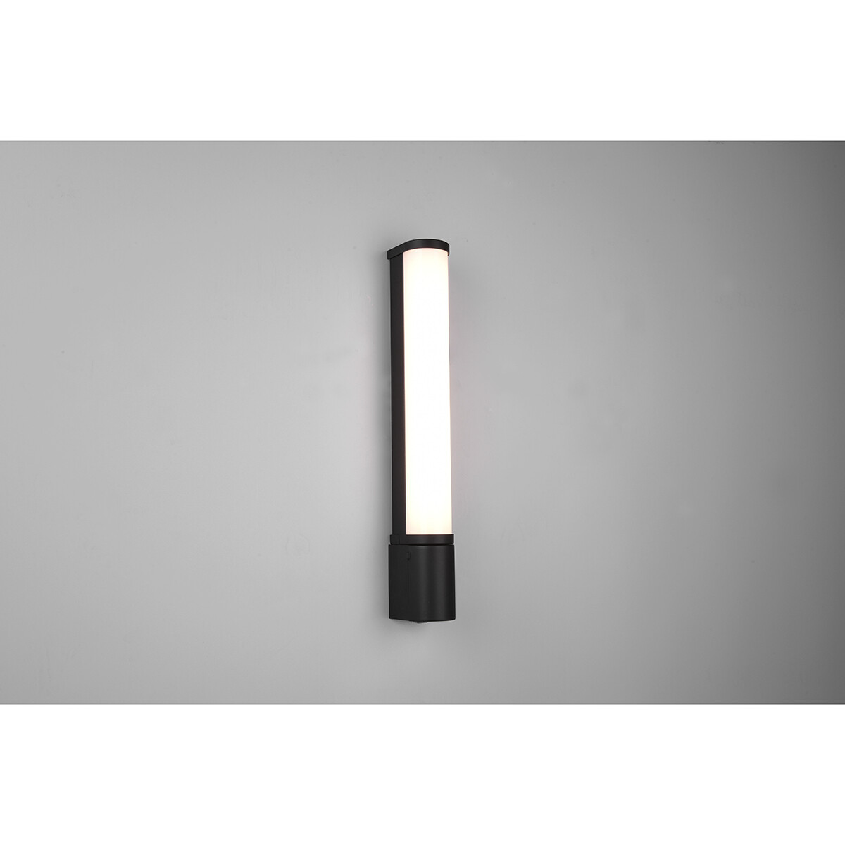 Applique Murale LED - Trion Pilana - 8W - Blanc Chaud 3000K - Étanche aux Éclaboussures IP44 - Rond - Mat Noir - Plastique