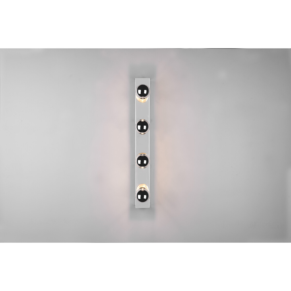 Applique Murale LED - Trion Teatri - Douille E27 - Étanche aux Éclaboussures IP44 - Rectangle - Mat Chrome - Aluminium