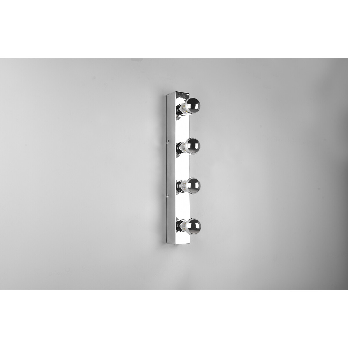 Applique Murale LED - Trion Teatri - Douille E27 - Étanche aux Éclaboussures IP44 - Rectangle - Mat Chrome - Aluminium