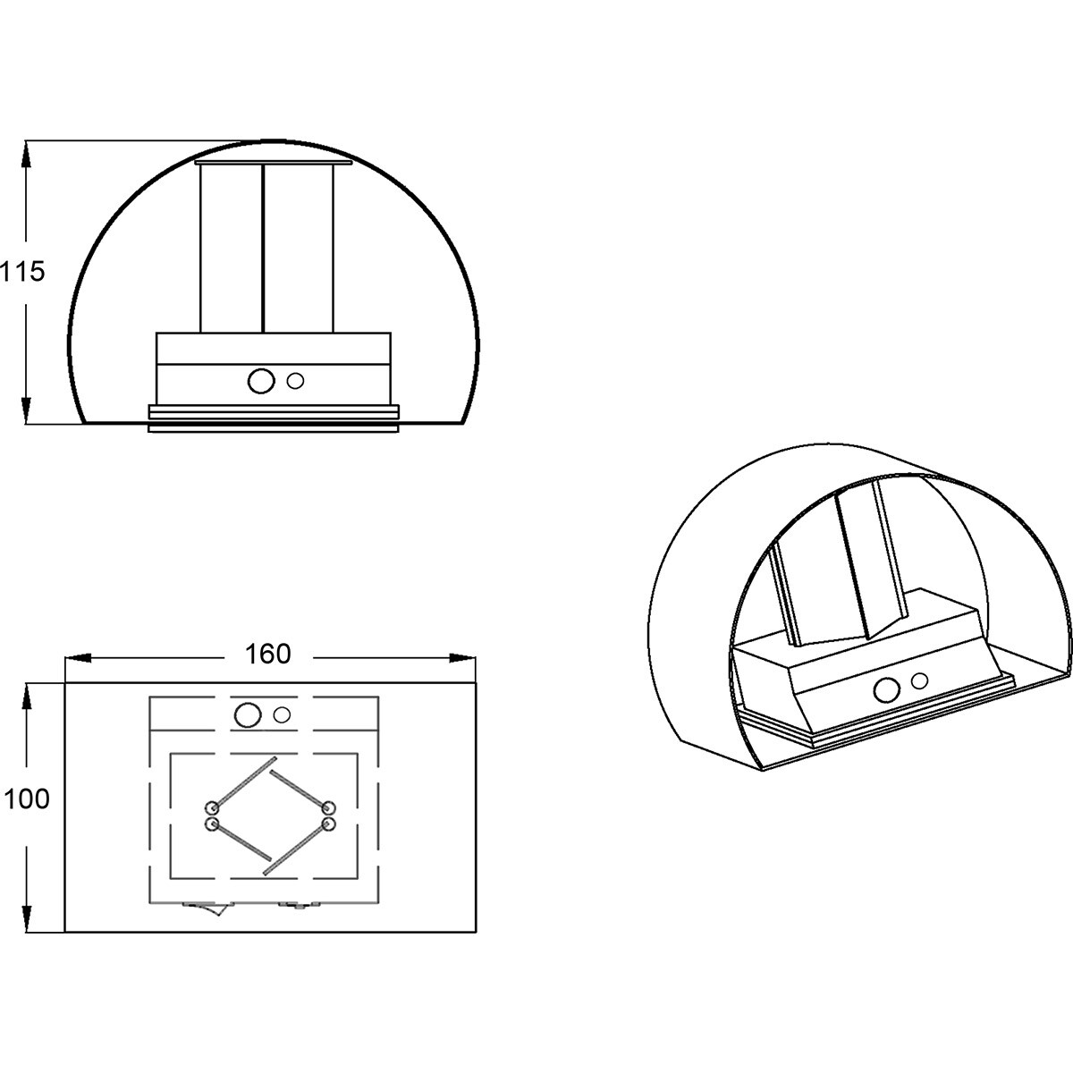 LED Applique - Éclairage de Jardin - Trion Taner - 5W - Blanc Chaud 3000K - Batteries Rechargeables - Capteur de Crépuscule - Rond - Noir Mat - Métal