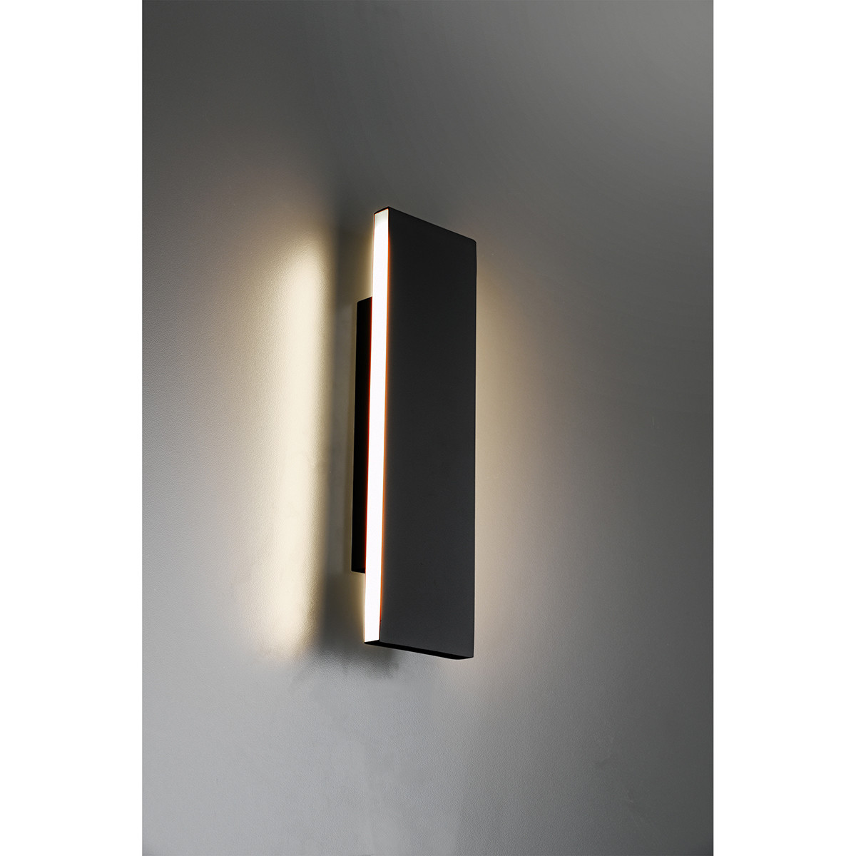 Applique Murale LED - Éclairage mural - Trion Concy - 12W - Blanc Chaud 3000K - Dimmable - Rectangle - Mat Anthracite - Aluminium