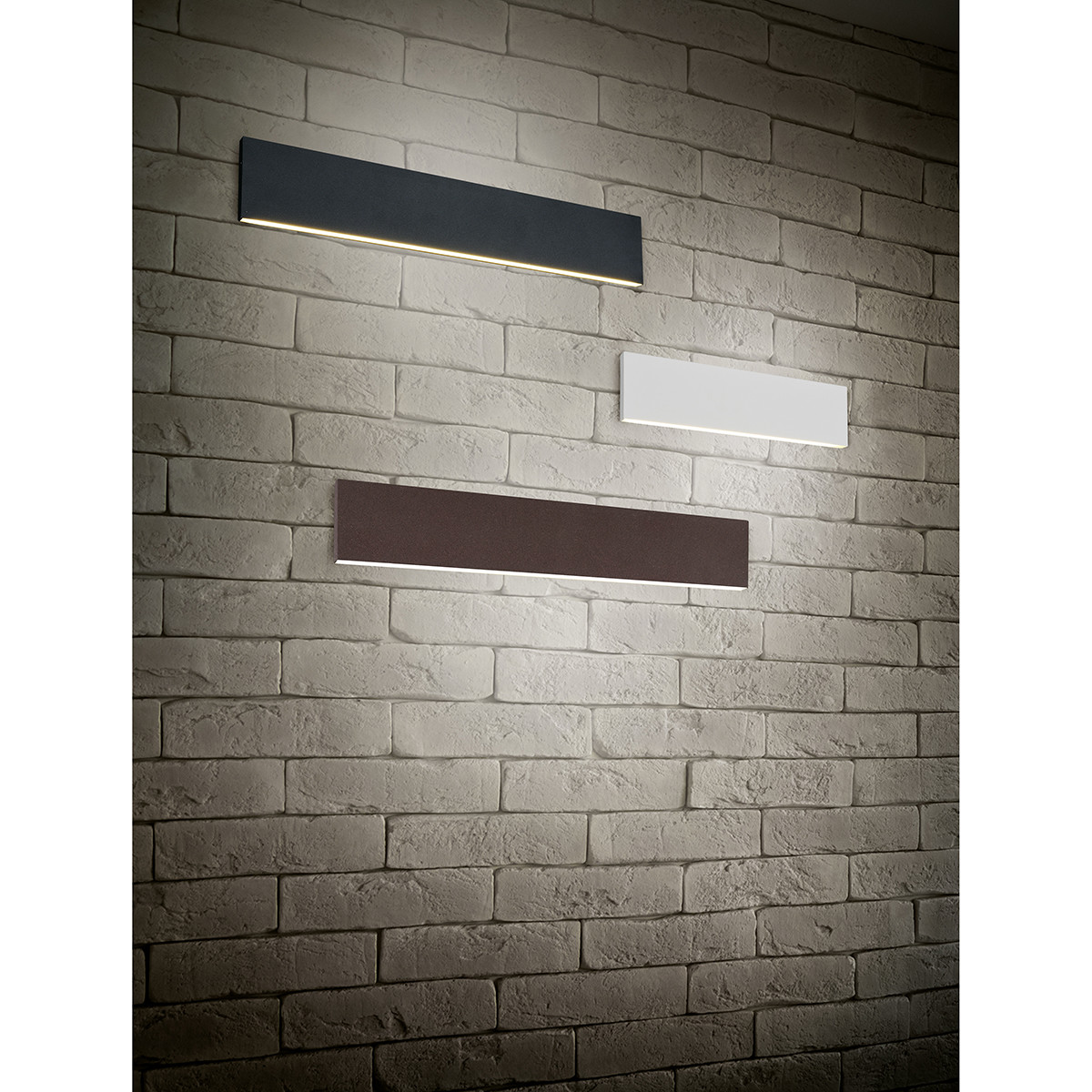 Applique Murale LED - Éclairage mural - Trion Concy - 18W - Blanc Chaud 3000K - Dimmable - Rectangle - Mat Anthracite - Aluminium