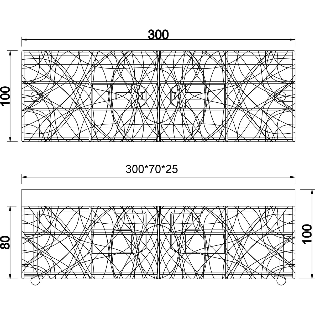 Applique Murale LED - Éclairage mural - Trion Lopar - Douille E14 - 2-lumières - Rectangle - Brun - Bois