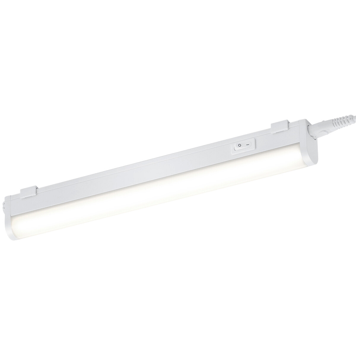 Éclairage sous placard de cuisine LED - Trion Noram - 4W - Blanc Chaud 3000K - Rectangle - Mat Blanc - Plastique