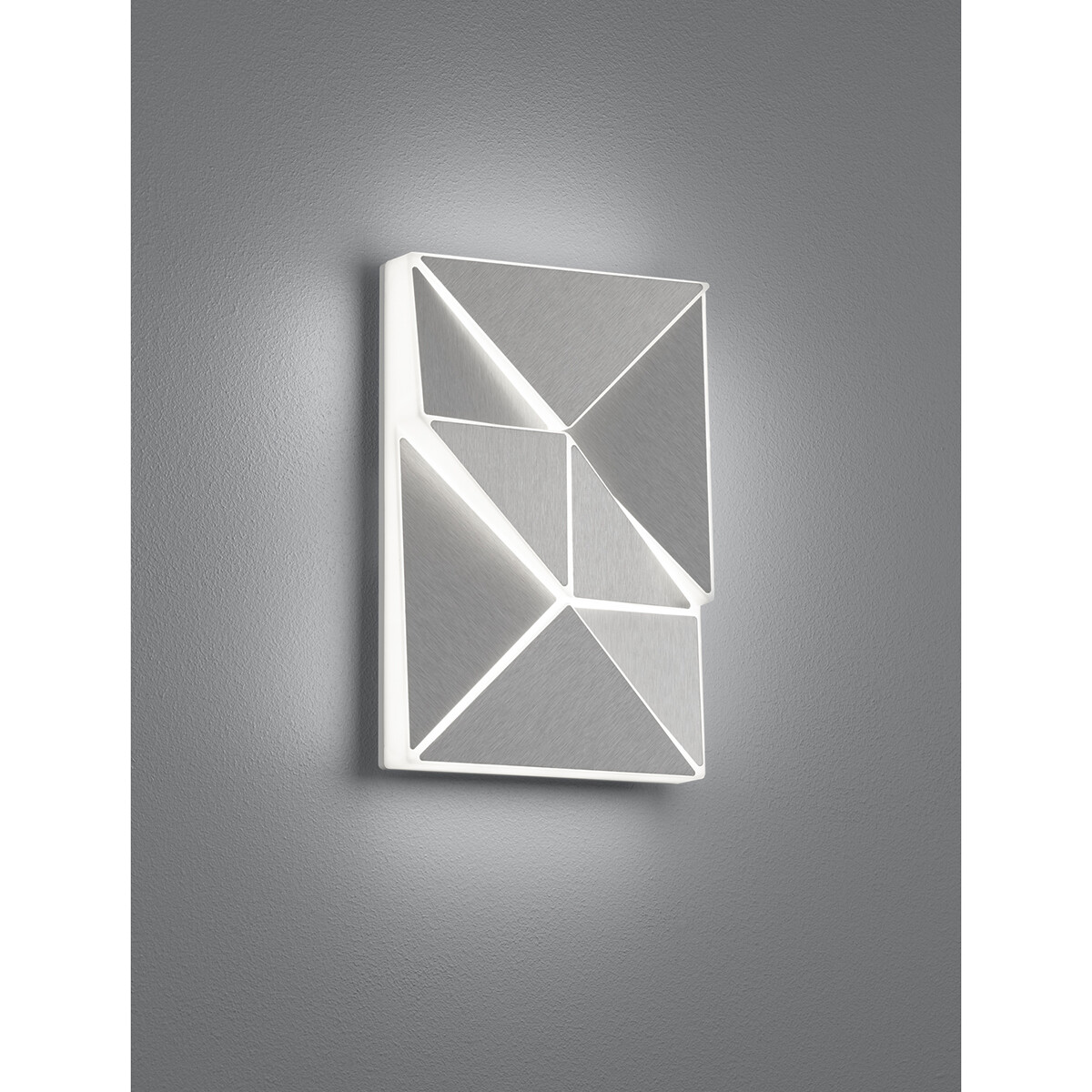 Applique Murale LED - Éclairage mural - Trion Trupoz - 10W - Couleur de lumière ajustable - Rectangle - Mat Chrome - Aluminium