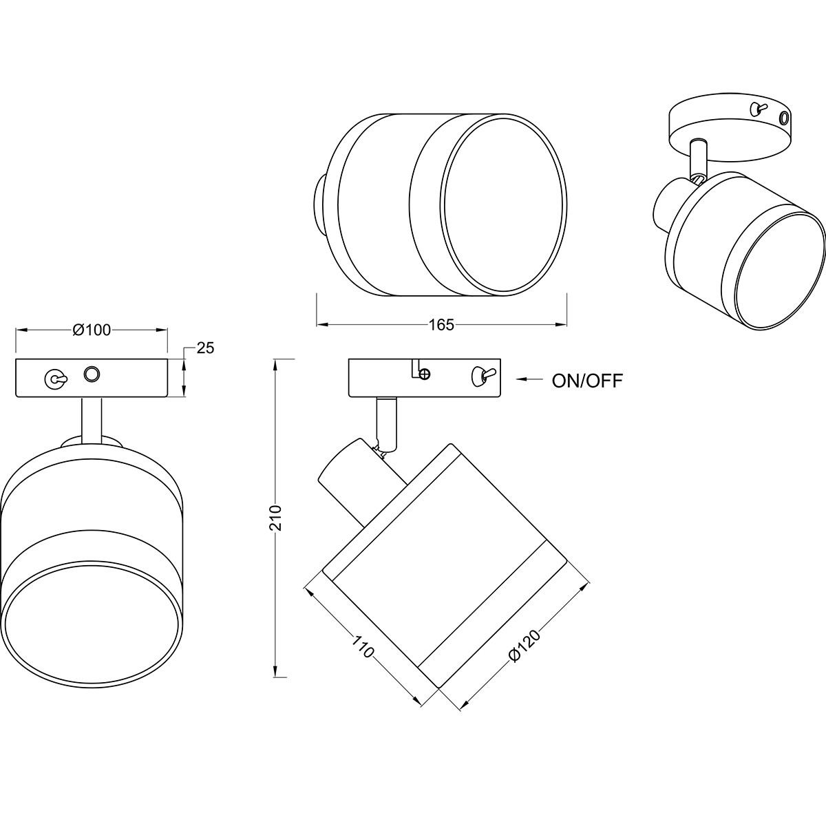 Applique murale LED - Éclairage mural - Trion Vamos - Douille E14 - Rond - Chrome - Métal