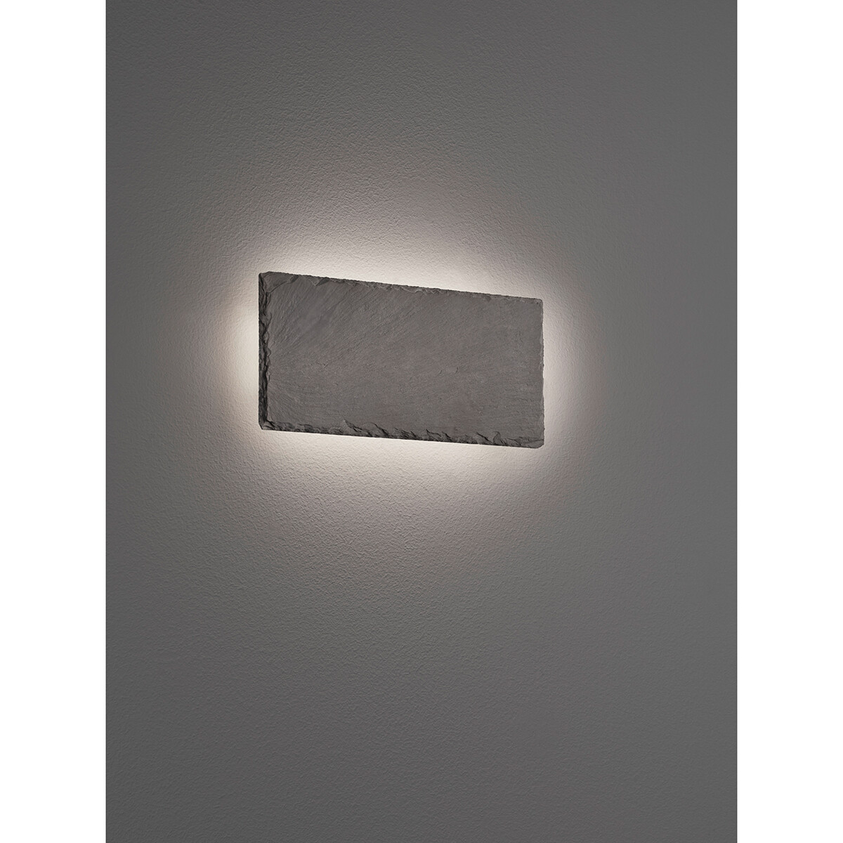 Applique Murale LED - Éclairage mural - Trion Varen - 9W - Blanc Chaud 3000K - Dimmable - Rectangle - Mat Noir - Béton