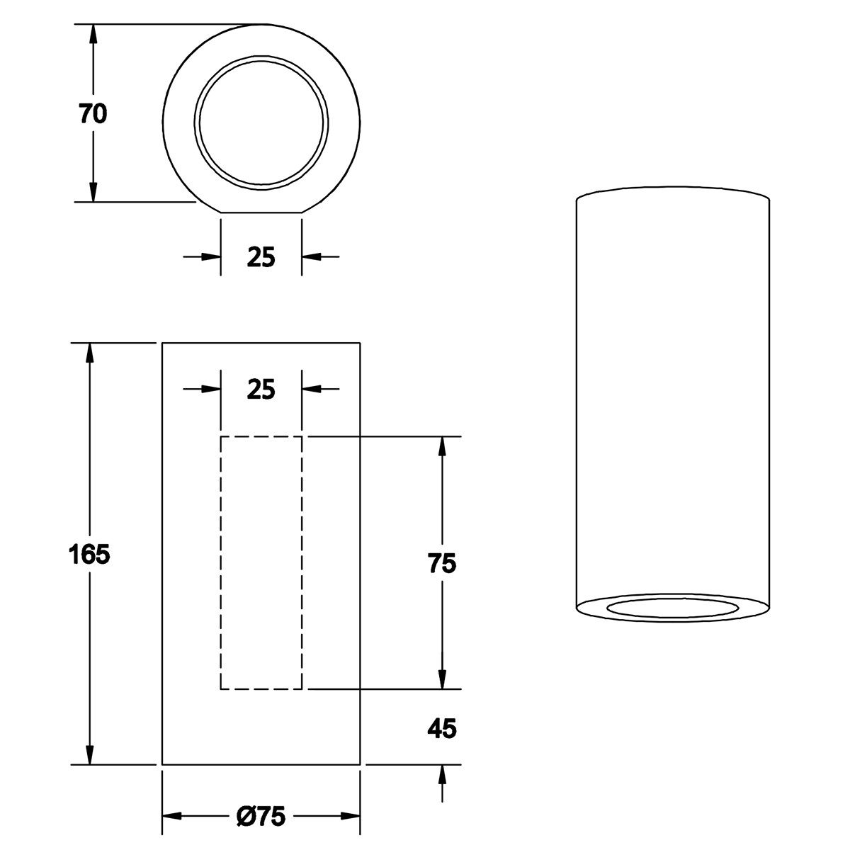 Applique Murale LED - Éclairage mural - Trion Zaza - Douille GU10 - Rond - Mat Blanc - Plâtre