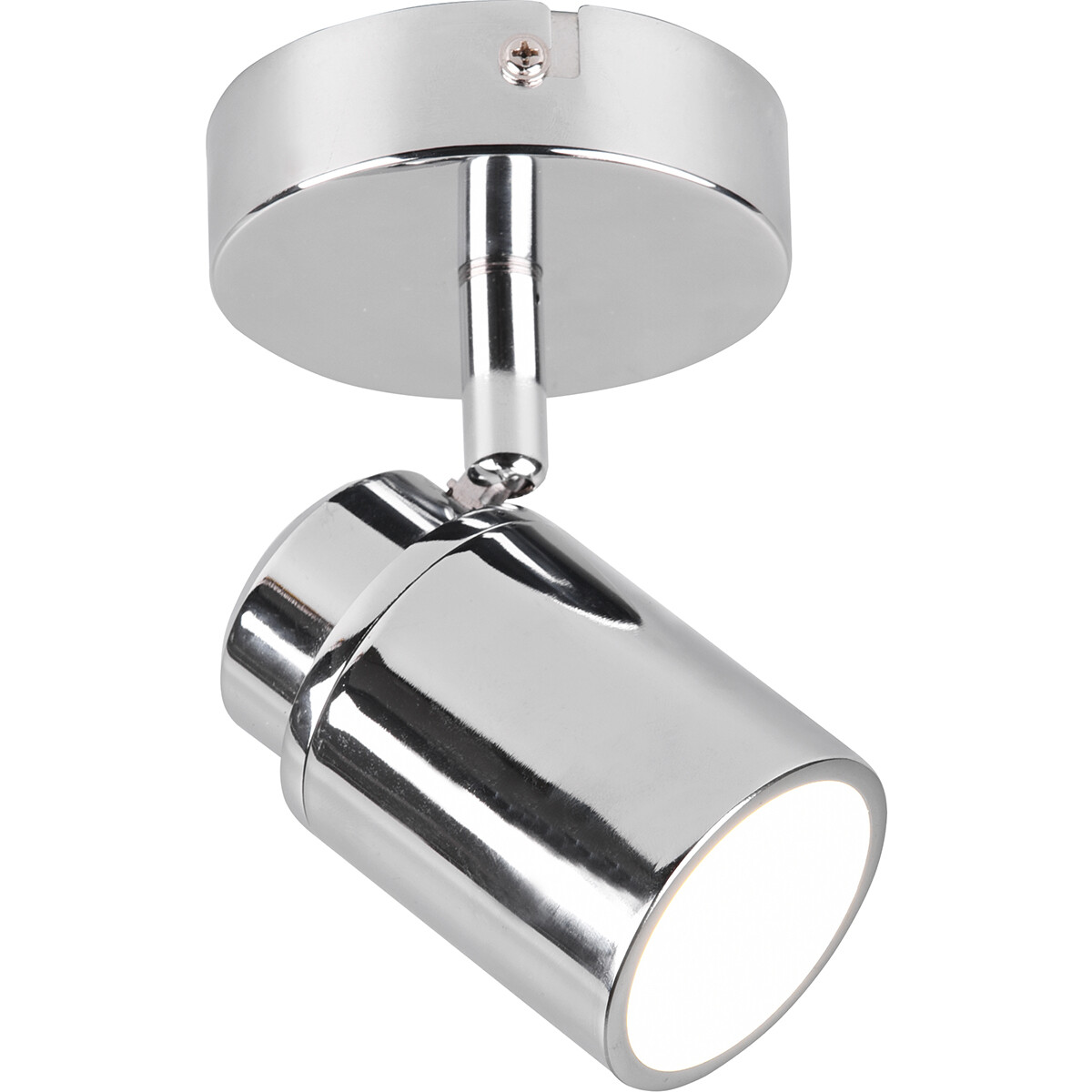 Spot Applique LED - Trion Artion - Douille GU10 - Étanche aux Éclaboussures IP44 - Rond - Mat Chrome - Aluminium