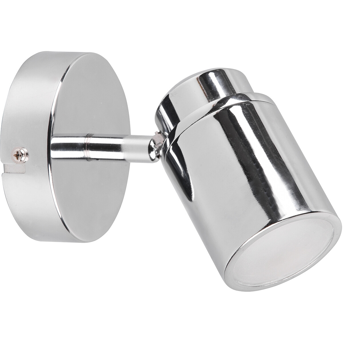 Spot Applique LED - Trion Artion - Douille GU10 - Étanche aux Éclaboussures IP44 - Rond - Mat Chrome - Aluminium