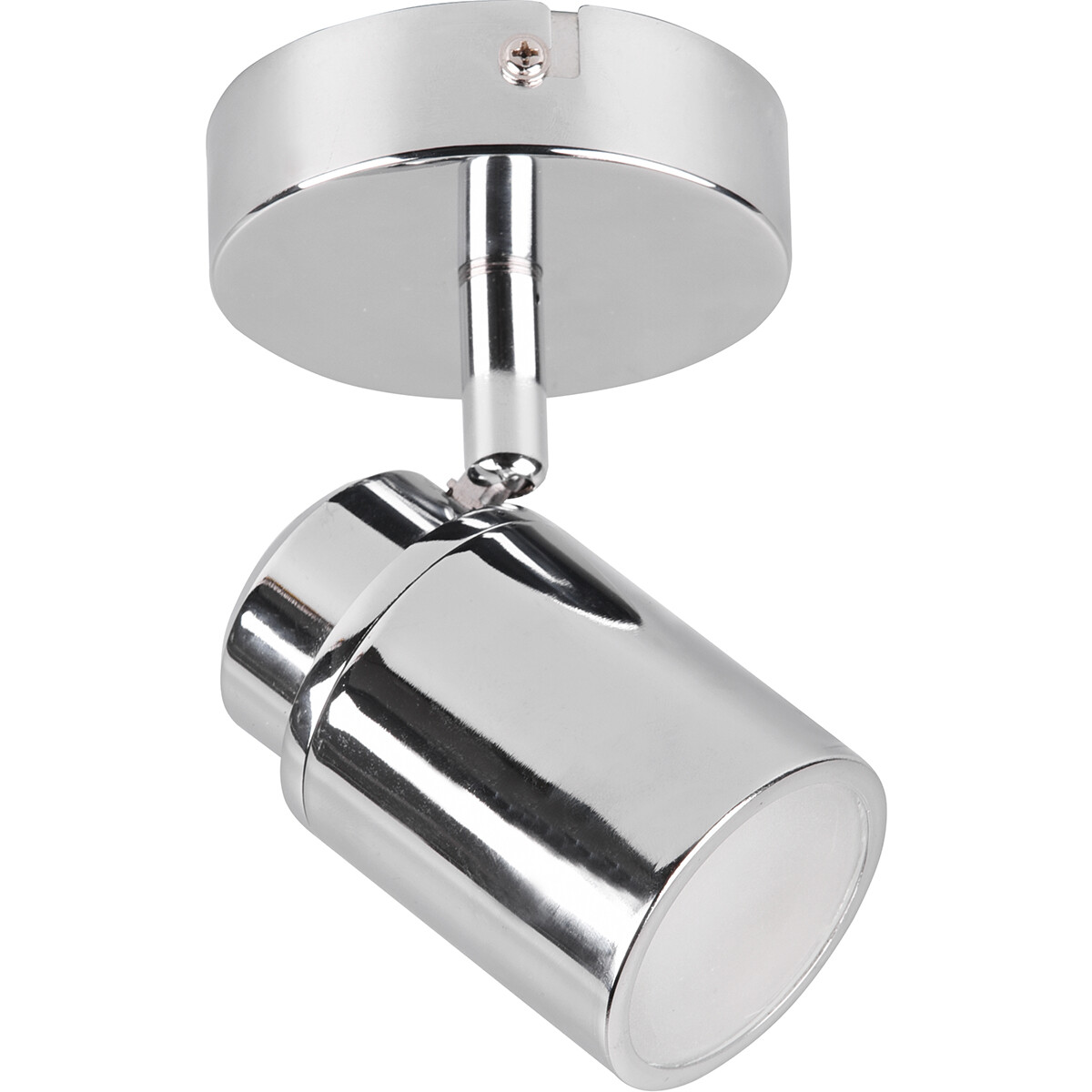 Spot Applique LED - Trion Artion - Douille GU10 - Étanche aux Éclaboussures IP44 - Rond - Mat Chrome - Aluminium