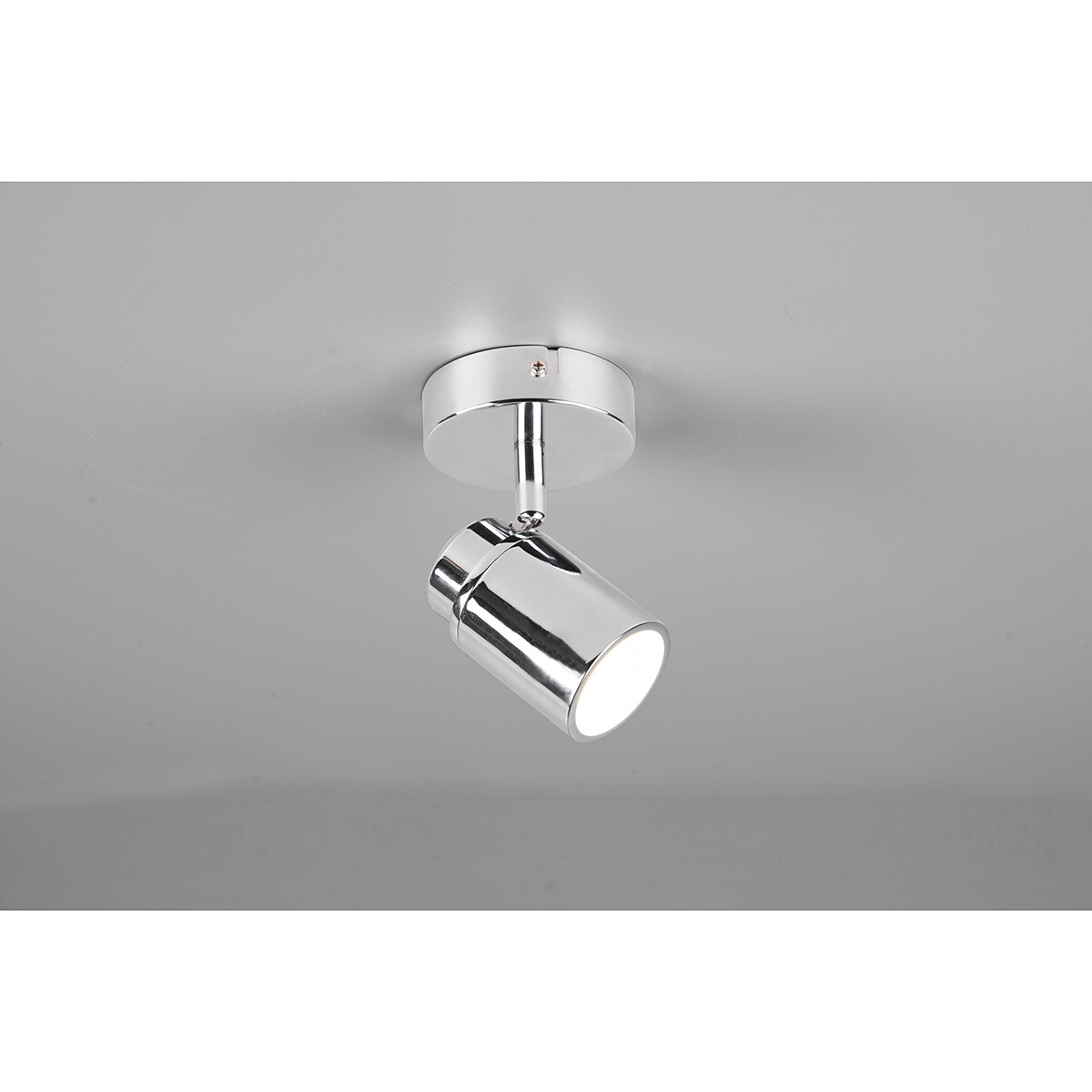 Spot Applique LED - Trion Artion - Douille GU10 - Étanche aux Éclaboussures IP44 - Rond - Mat Chrome - Aluminium