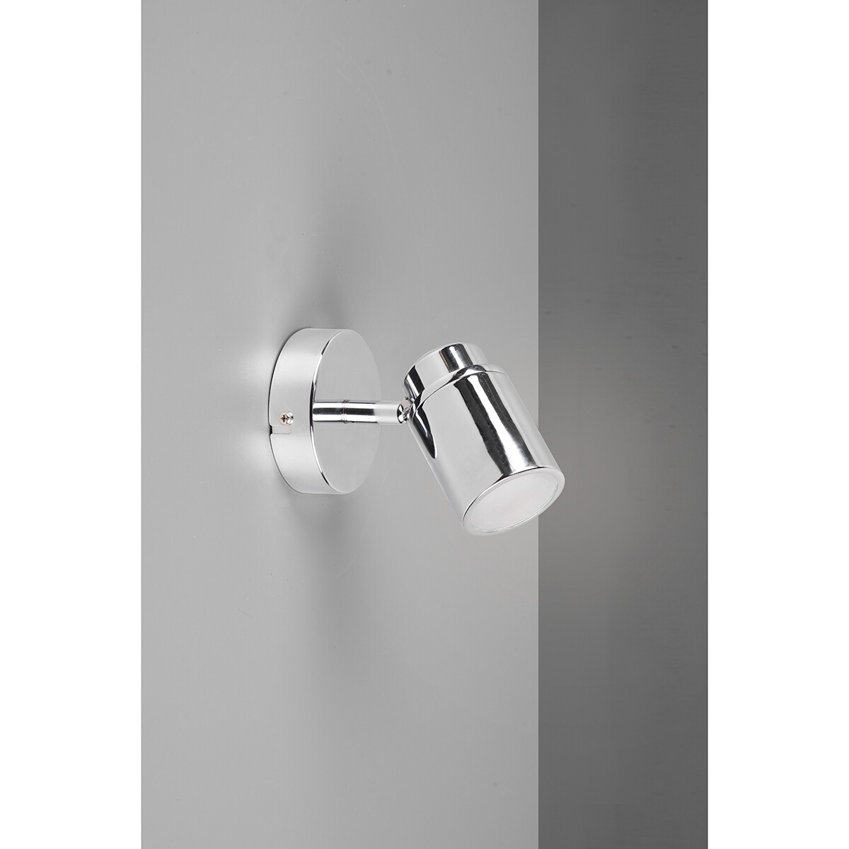 Spot Applique LED - Trion Artion - Douille GU10 - Étanche aux Éclaboussures IP44 - Rond - Mat Chrome - Aluminium