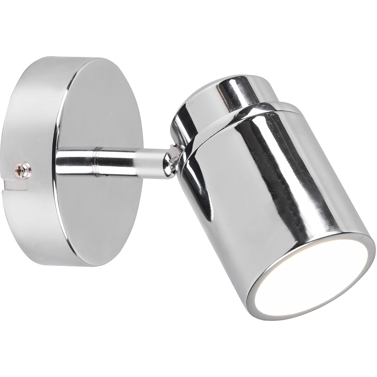 Spot Applique LED - Trion Artion - Douille GU10 - Étanche aux Éclaboussures IP44 - Rond - Mat Chrome - Aluminium