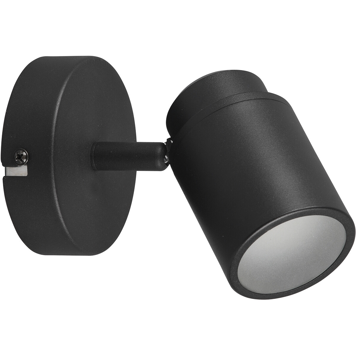 Spot Applique LED - Trion Artion - Douille GU10 - Étanche aux Éclaboussures IP44 - Rond - Mat Noir - Aluminium