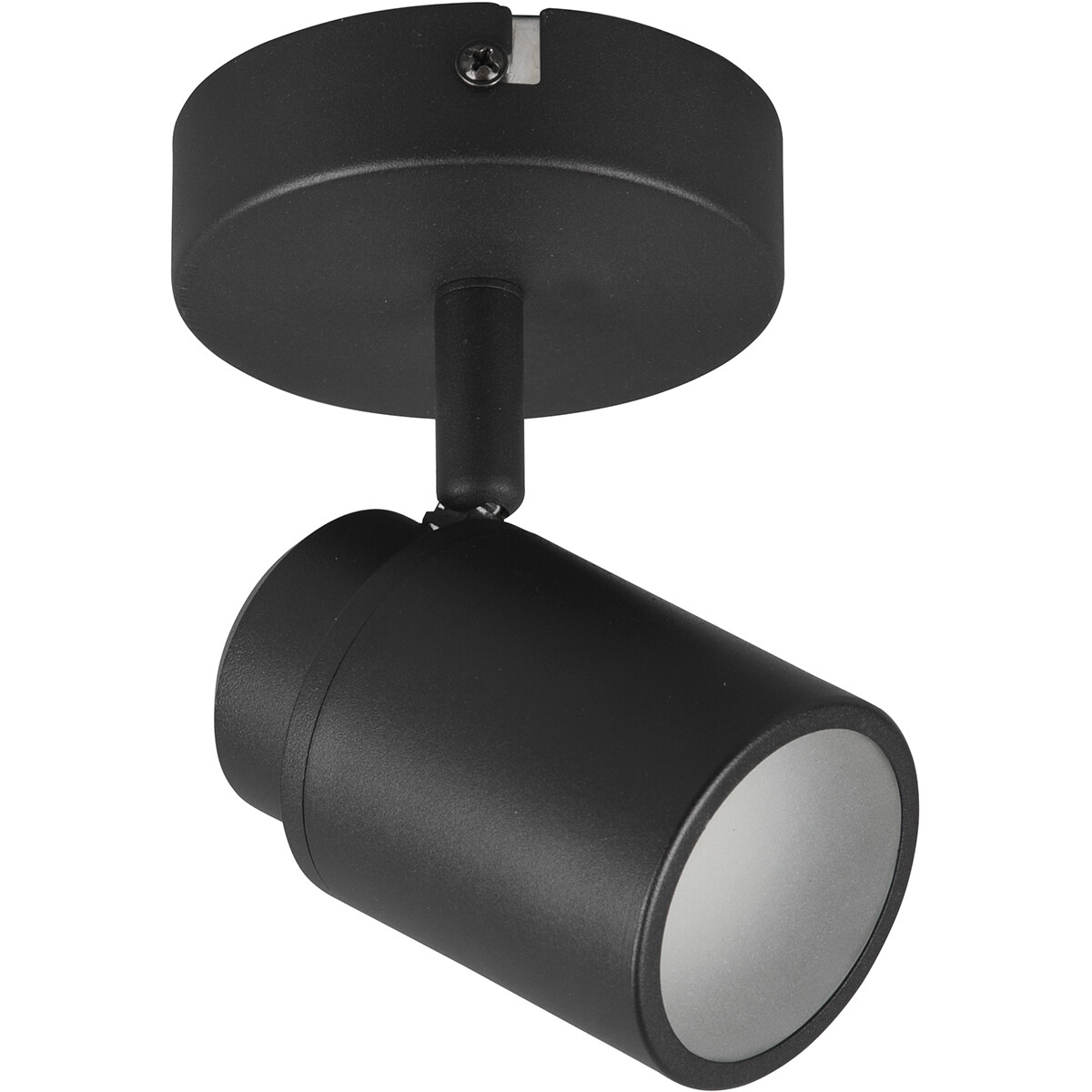 Spot Applique LED - Trion Artion - Douille GU10 - Étanche aux Éclaboussures IP44 - Rond - Mat Noir - Aluminium